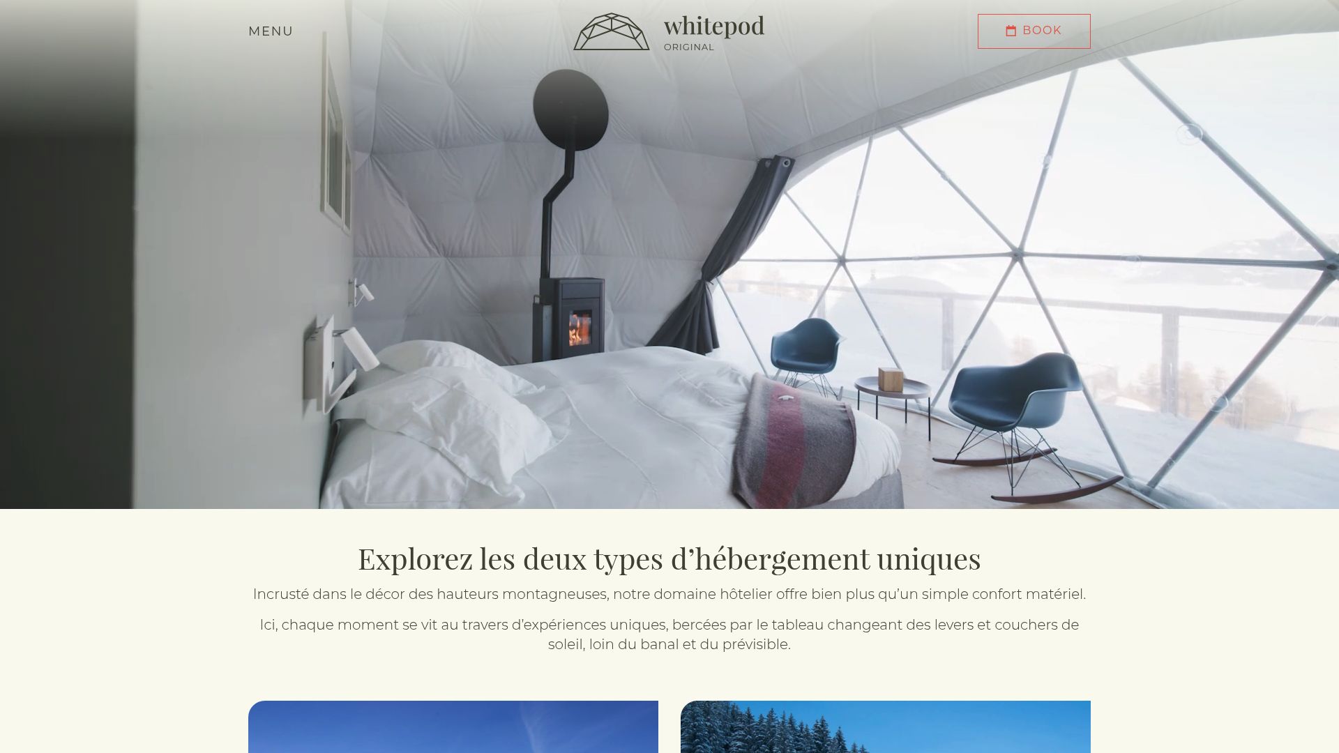 Screenshot of whitepod.com