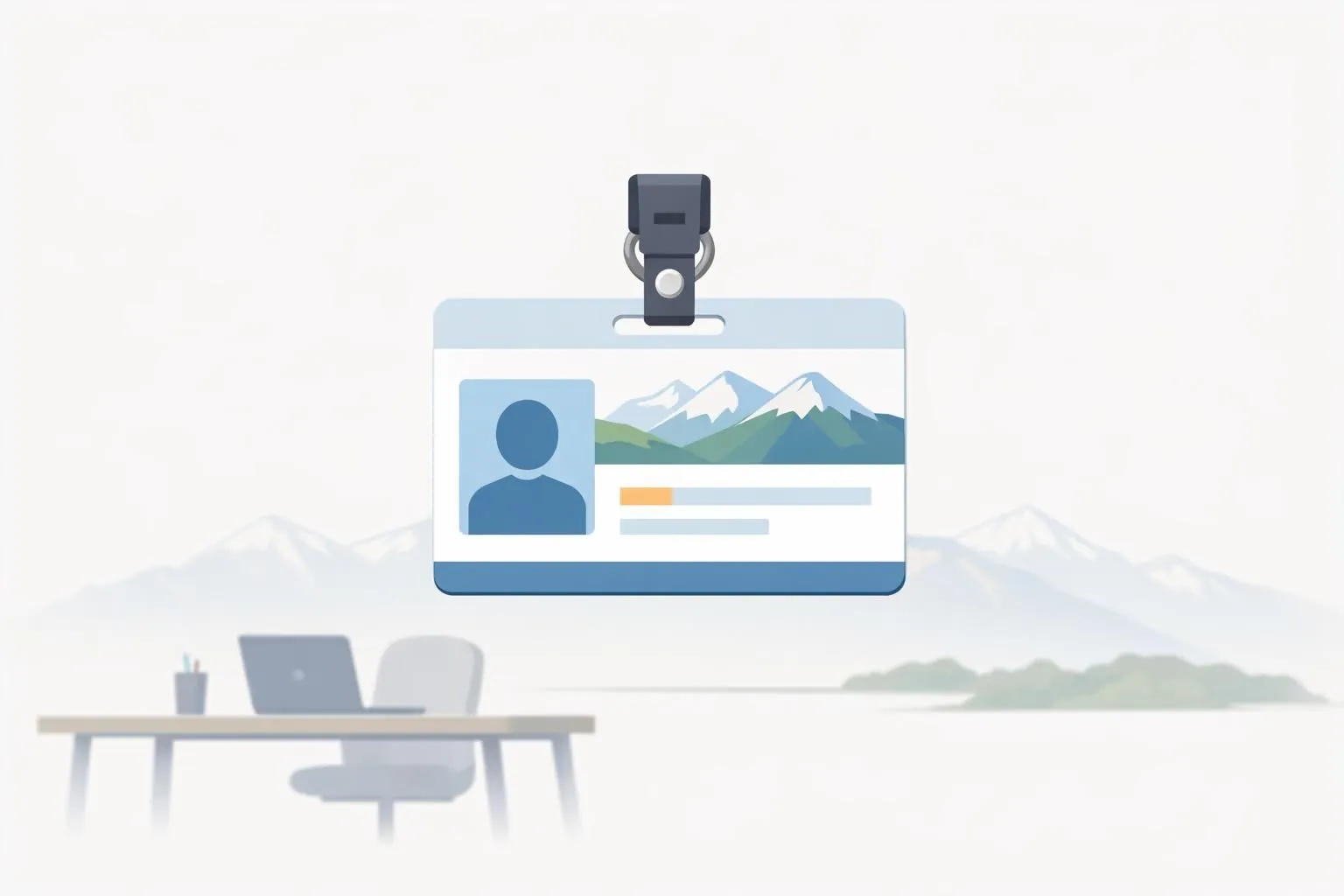 Pass journalier coworking Martigny: illustration minimaliste d'un accès flexible, productivité garantie au cœur des Alpes sui