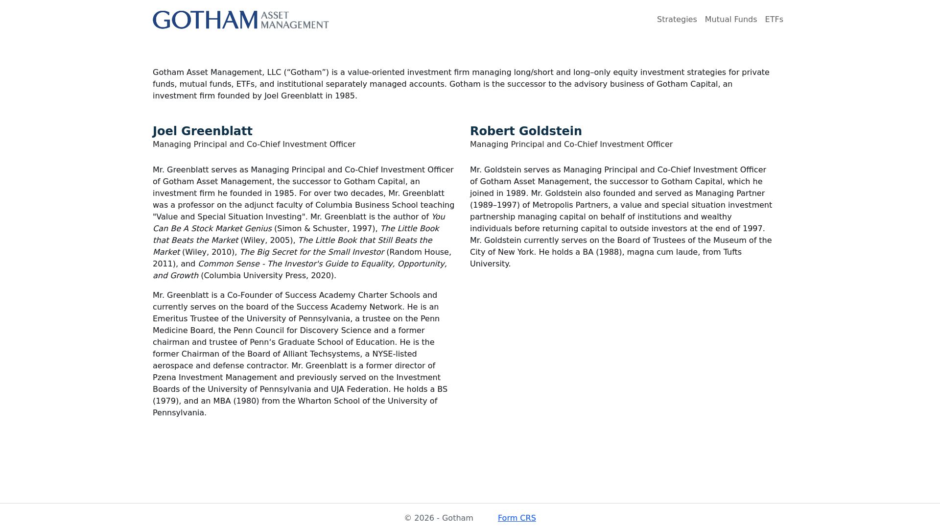 Screenshot of gotham.com