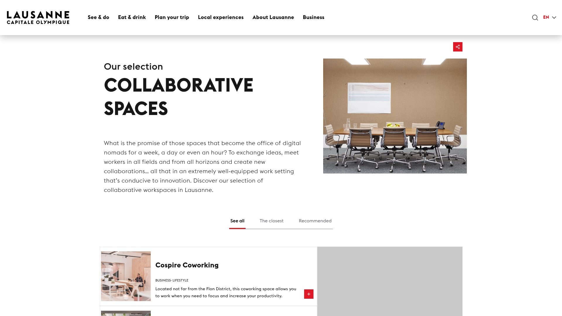 Screenshot of www.lausanne-tourisme.ch