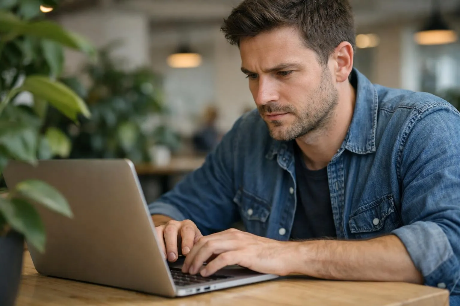 Espace de coworking au Mont-sur-Lausanne avec professionnel travaillant sur ordinateur portable