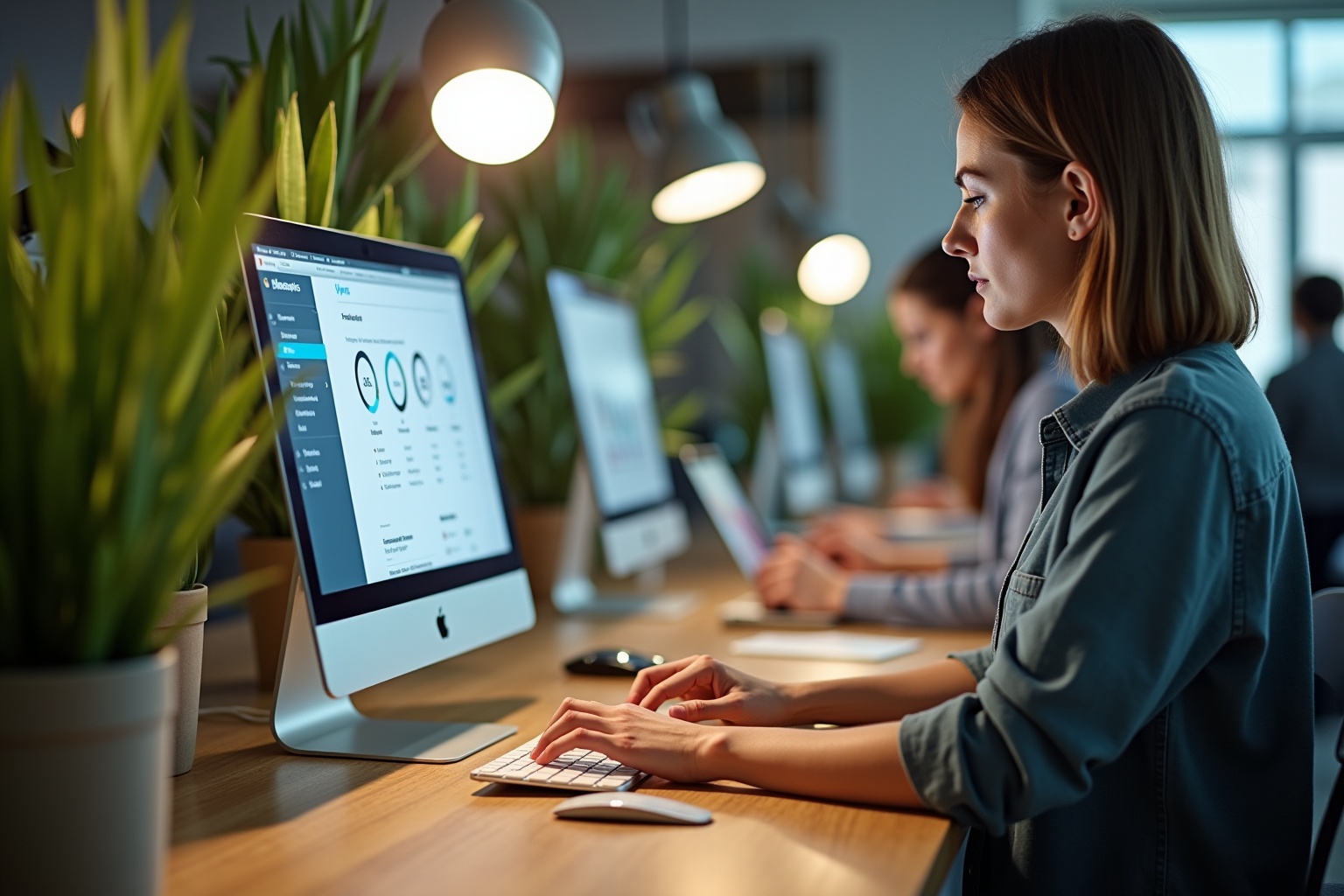 Coworking et gestion de projet, un homme utilise un ordinateur portable dans un espace de travail partagé.
